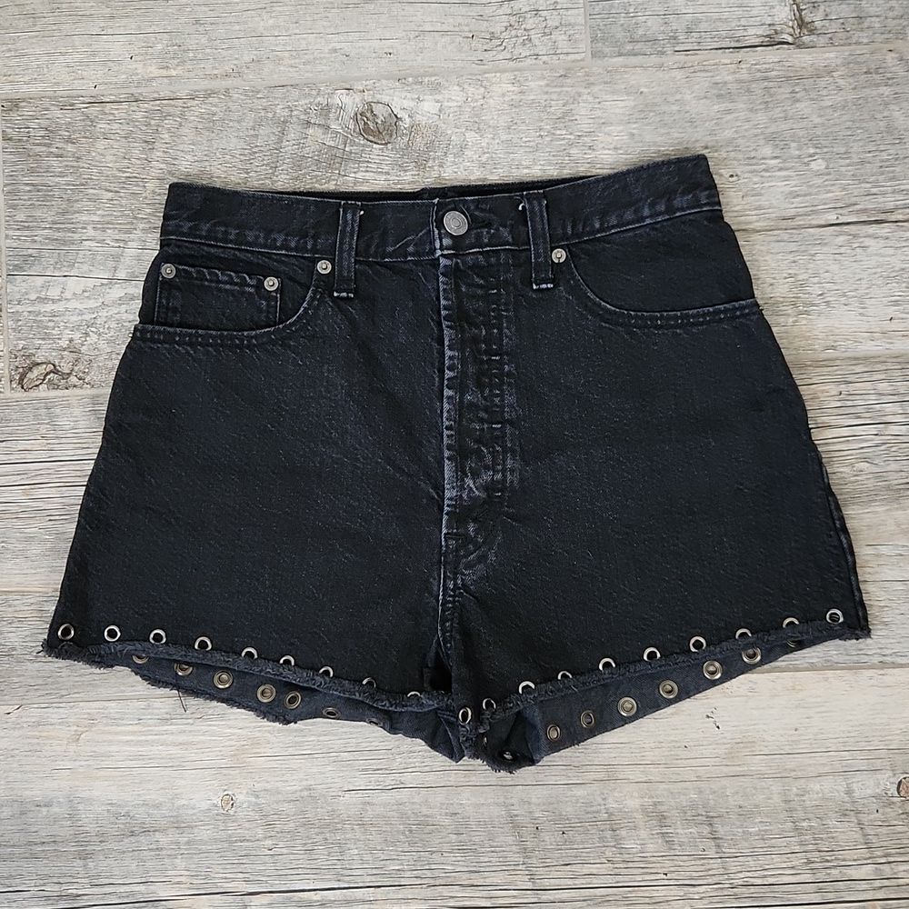 Abercrombie & Fitch Black Jean Shorts with Sleek Design